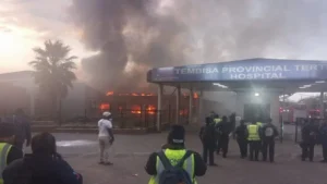 Fire at Tembisa Hospital Emergency Unit in Gauteng. Emergency services responding. No casualties reported.