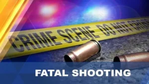 Police investigate fatal Katlehong tavern shooting scene; manhunt for suspect after two killed and two injured.
