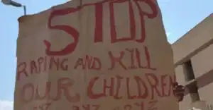 Mother of 11-year-old rape victim seeking justice in South Africa, child protection.