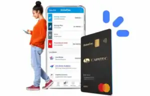 Capitec client using mobile app to manage fixed-term savings and grow personal wealth in South Africa.