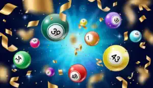 Lotto ticket with numbers and pen, highlighting odds, number combinations, and jackpot probability.