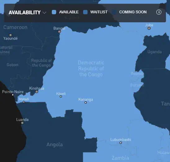 Starlink satellite internet now available in Congo, providing high-speed connectivity by Elon Musk