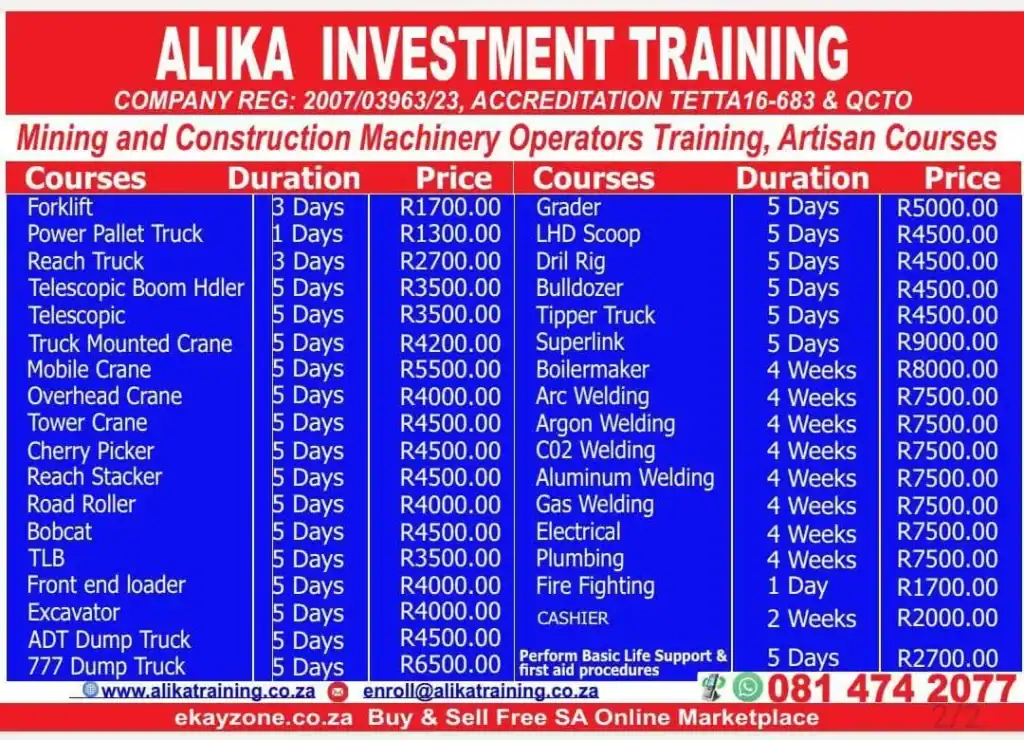 Practical Artisan Arc Welder training at Alika Training in Benoni for professional welding skills