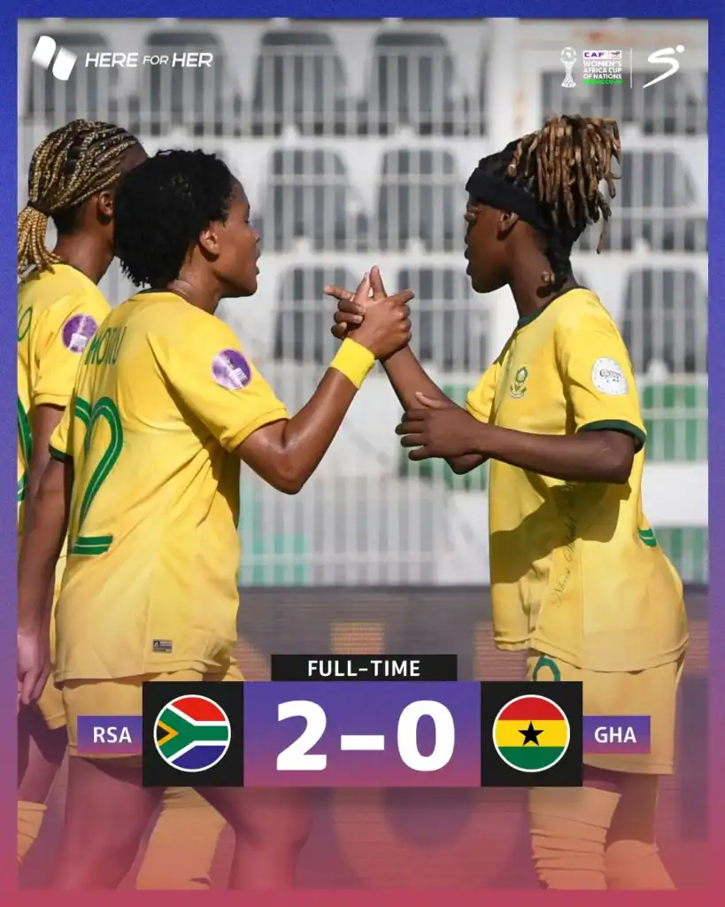 Banyana Banyana celebrate WAFCON 2024 title defence win after opening match victory in Morocco.