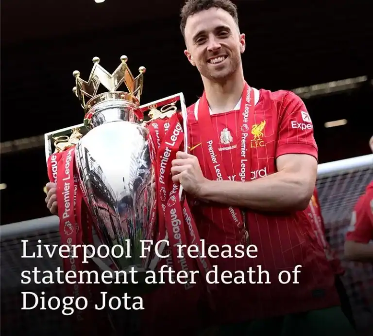 Liverpool FC mourns Diogo Jota’s tragic death as fans gather to pay tribute at Anfield Stadium.