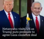 Netanyahu and Trump discuss Gaza ceasefire hopes during high-level meeting in Washington.