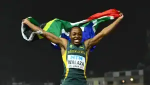 Bayanda Walaza celebrates sprint double victory at World University Games in Germany