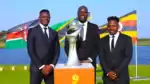 CAF CHAN 2024 trophy reveal featuring Victor Wanyama and African football legends.