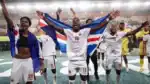 Cape Verde football team celebrates after beating eSwatini 3-0 to qualify for FIFA World Cup 2026.