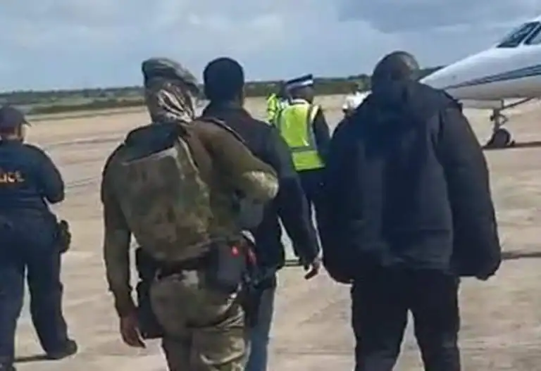 Brothers accused of AKA and Tibz murders escorted after extradition from Eswatini to South Africa.