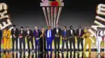 Achraf Hakimi and Ghizlane Chebbak holding their CAF Player of the Year 2025 awards in Rabat.