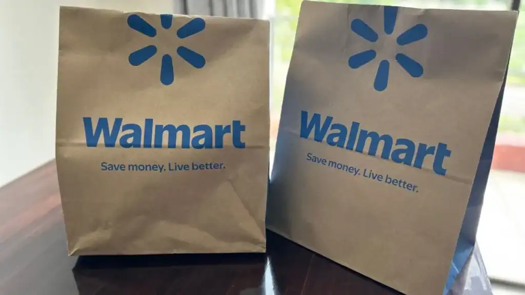 Walmart on-demand delivery driver arrives with groceries from the new Fourways Mall store.