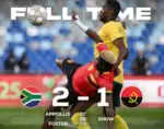 Bafana Bafana beat Angola 2-1 in AFCON 2025 opening match: Lyle Foster celebrates stunner.