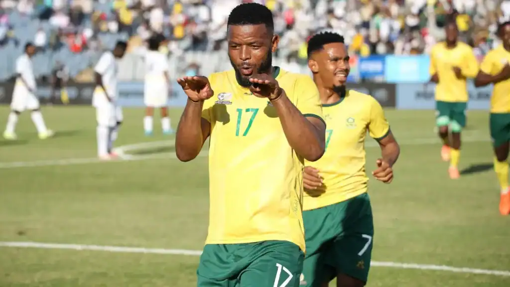 Sipho Mbule scores for Bafana Bafana against Ghana in AFCON warm-up match.