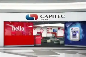 Capitec Bank signage representing the R400m acquisition of fintech Walletdoc.