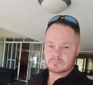 CCTV footage shows Marius van der Merwe, Witness D, confronting killers outside Brakpan home.