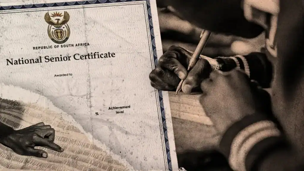 South African students writing matric exams amid debates on raising the Grade 12 pass mark.