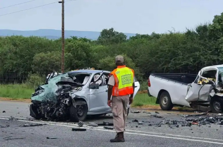 South Africa road death toll Christmas eve and Christmas day 2025: Traffic police at a roadblock.