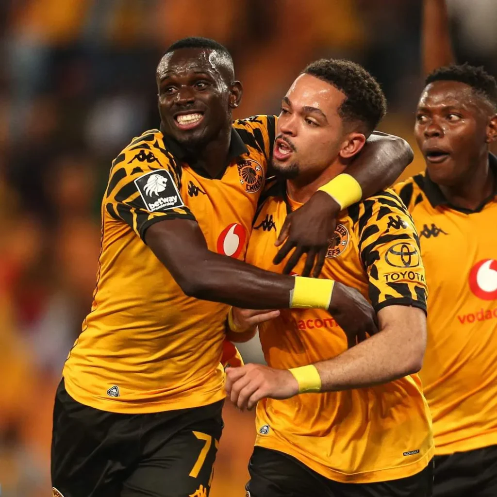 Kaizer Chiefs celebrate after beating Golden Arrows 1-0 in a Betway Premiership match at FNB Stadium