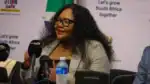 Minister Siviwe Gwarube announcing the 2025 matric results and top performers at the national event.