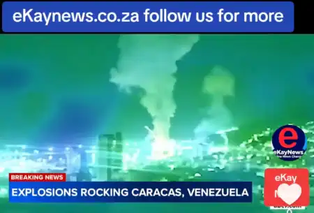 Smoke rises over Caracas military airbase after reported US airstrikes and explosions, Jan 3 2026.