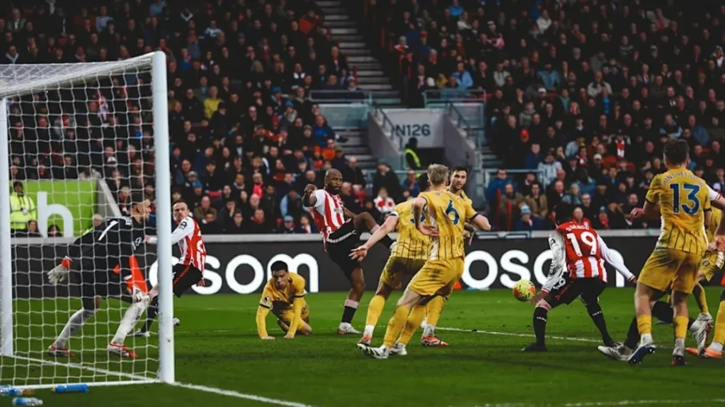 Brighton players celebrate a 2-0 win over Brentford as James Milner marks his 654th EPL appearance.