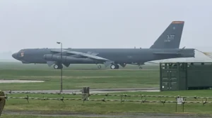 US B-52 bombers arrive at RAF Fairford in UK amid rising Iran conflict tensions in the Middle East