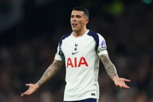 Crystal Palace players celebrate after 3-1 victory over Tottenham in Premier League clash at Spurs stadium