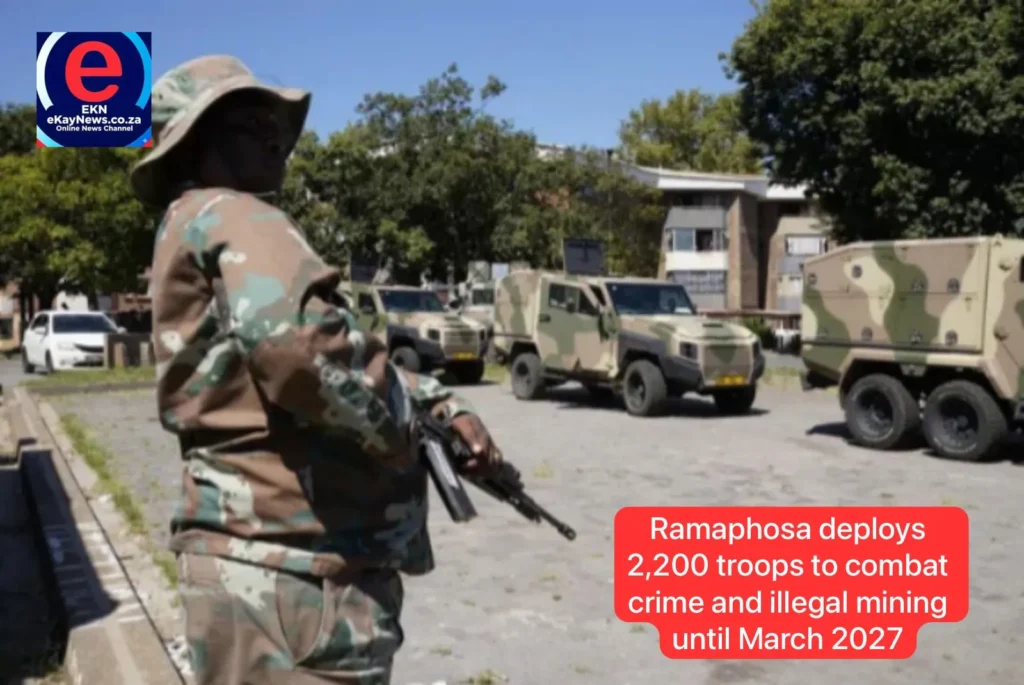 SANDF soldiers deployed in Benoni to fight illegal mining and gang violence under Operation Prosper.