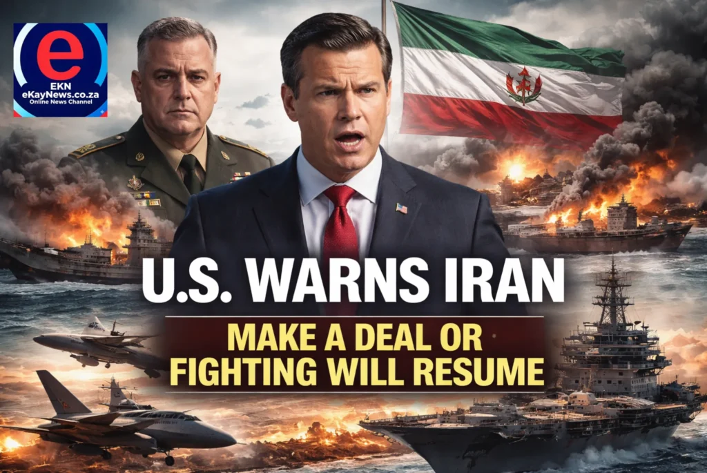 US officials warn Iran of renewed fighting as blockade and military pressure increase in Middle East