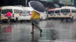 Heavy storm clouds over South Africa illustrating the latest severe weather warning and flood risks.