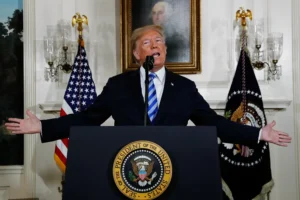 President Trump rejects pressure for a quick Iran deal, stating the US acts on its own terms.