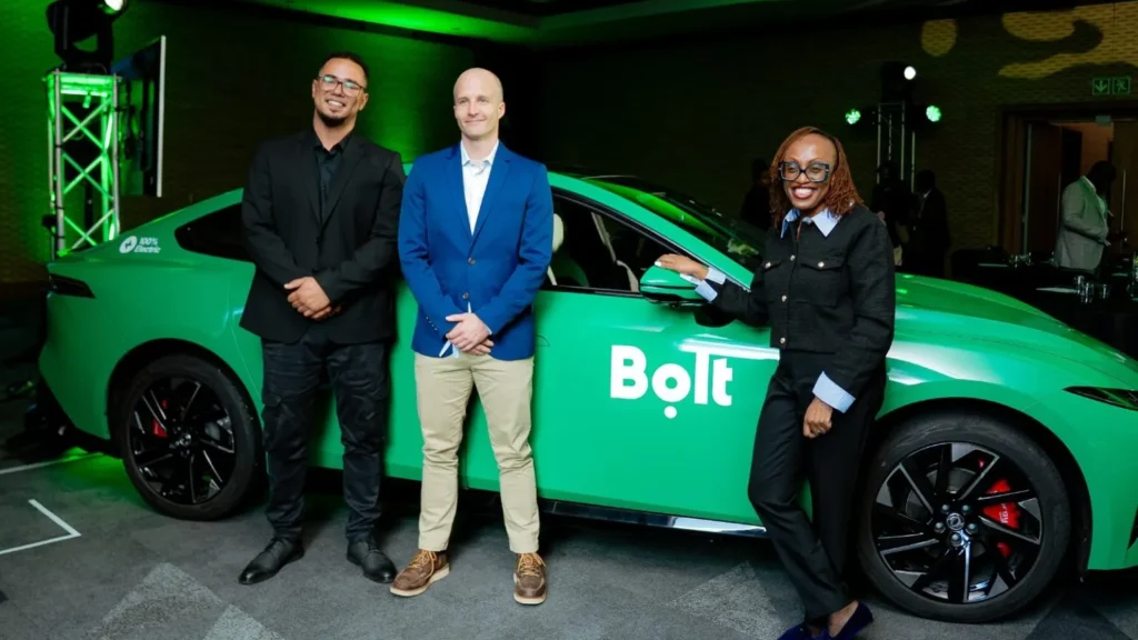 A fleet of Dongfeng Box electric vehicles launched by Bolt and YugoRide in Cape Town.