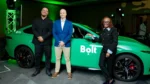 A fleet of Dongfeng Box electric vehicles launched by Bolt and YugoRide in Cape Town.