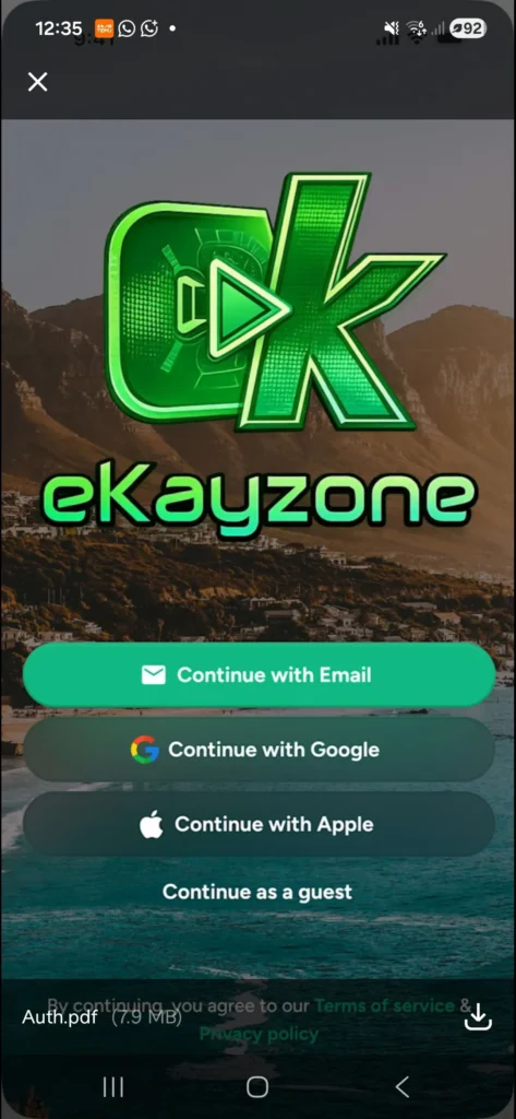 Projected financial returns for early angel investors in the eKayzone tech platform.