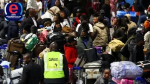 Ghanaian citizens arrive in Accra after evacuation from South Africa over xenophobic attack fears