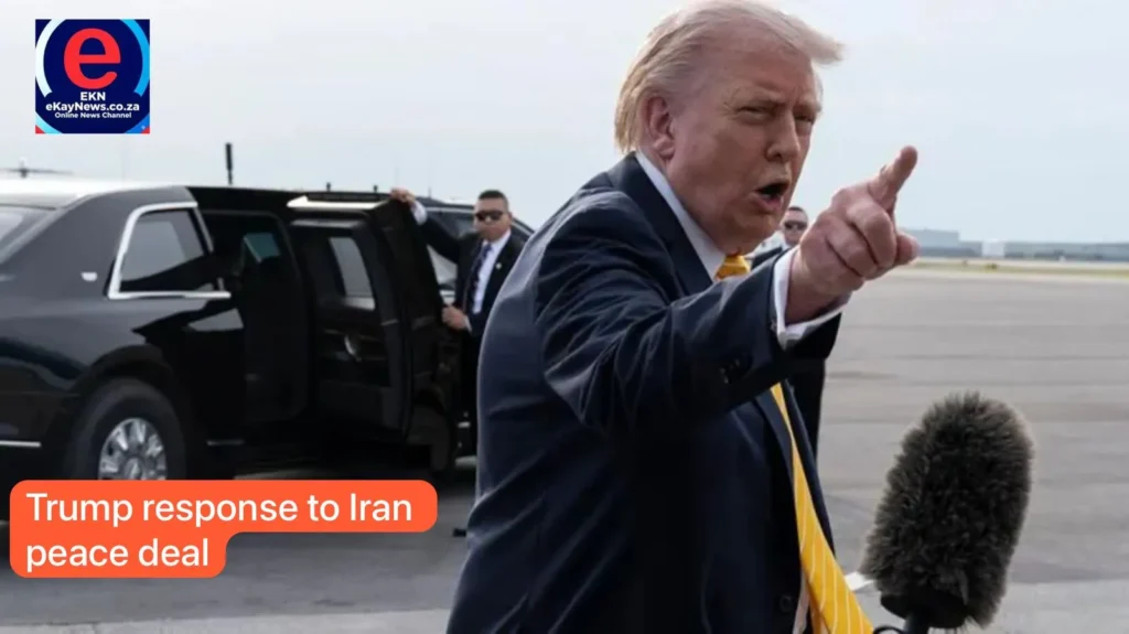 US and Iran flags symbolizing the response to the latest Middle East peace proposal.