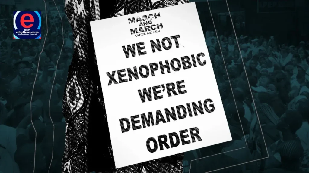 Protesters gather during national shutdown warning over illegal immigration in South Africa