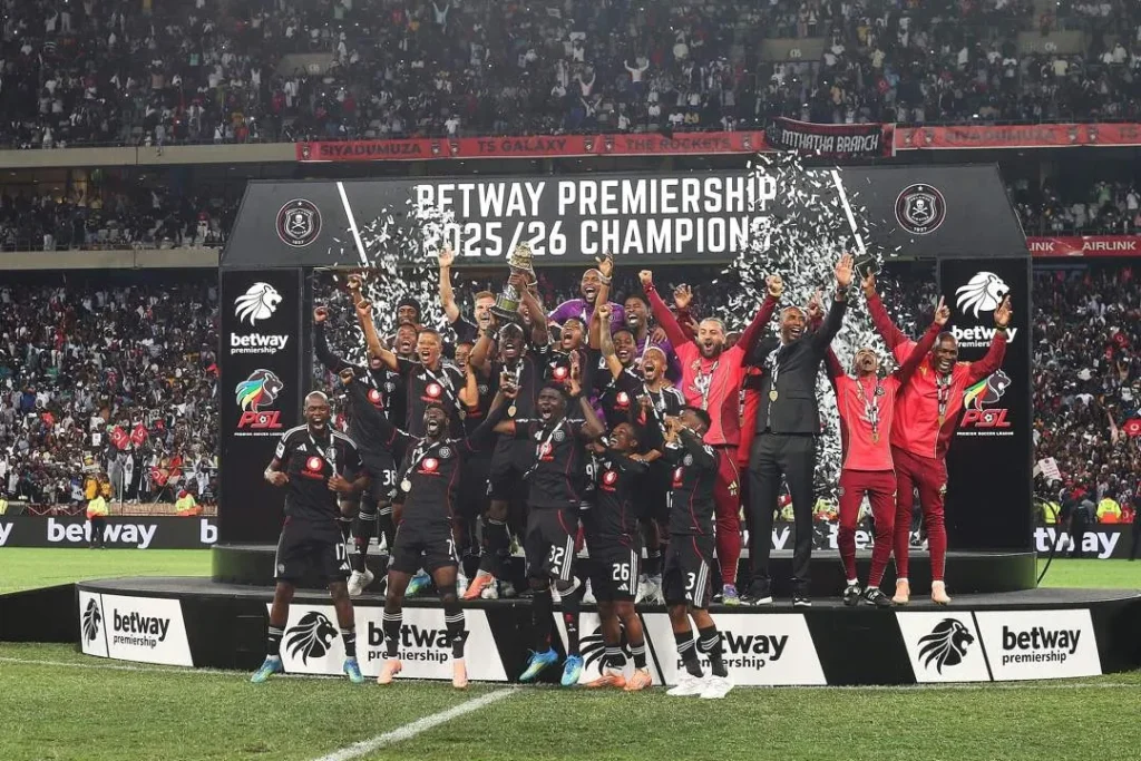 Orlando Pirates break 14-year drought to win PSL title Orlando Pirates players celebrate winning the PSL title at Mbombela Stadium, ending a 14-year wait.