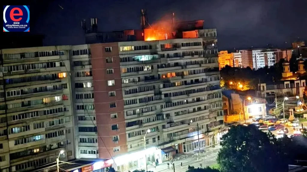 Russian drone damages apartment building in Galati Romania as NATO condemns airspace violation