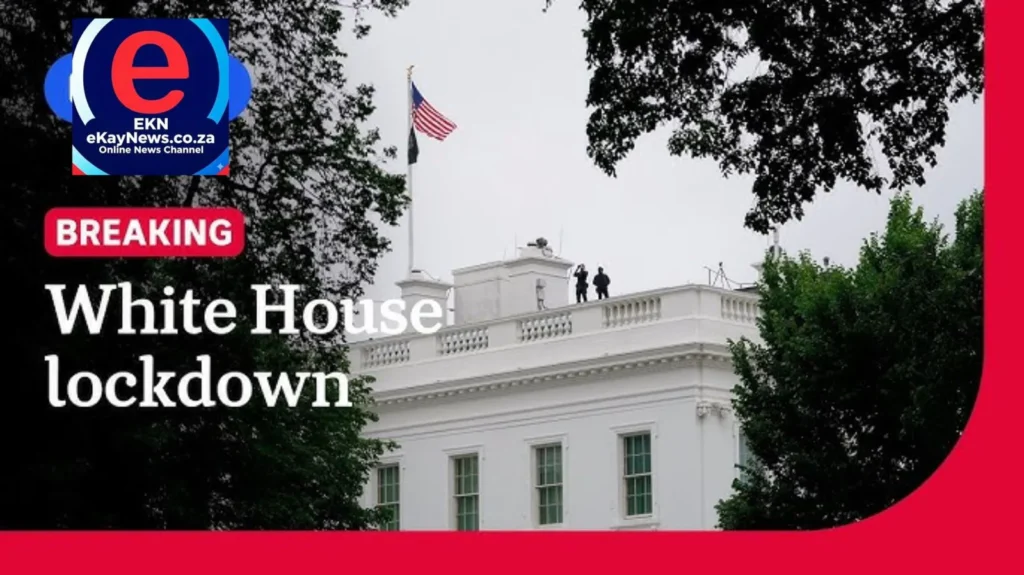 Secret Service tactical teams secure the White House perimeter following a shooting incident.