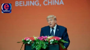 President Donald Trump announces U.S. control over the Strait of Hormuz after the Beijing summit.