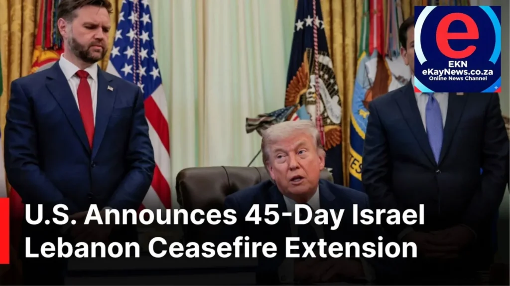 US announces 45-day extension of Israel-Lebanon ceasefire Smoke rises from southern Lebanon as US announces 45-day extension of Israel-Lebanon ceasefire.