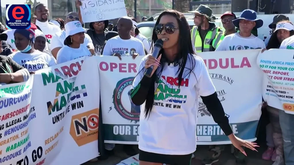 Victoria Africa and Dudula members violate the High Court interdict on xenophobia.
