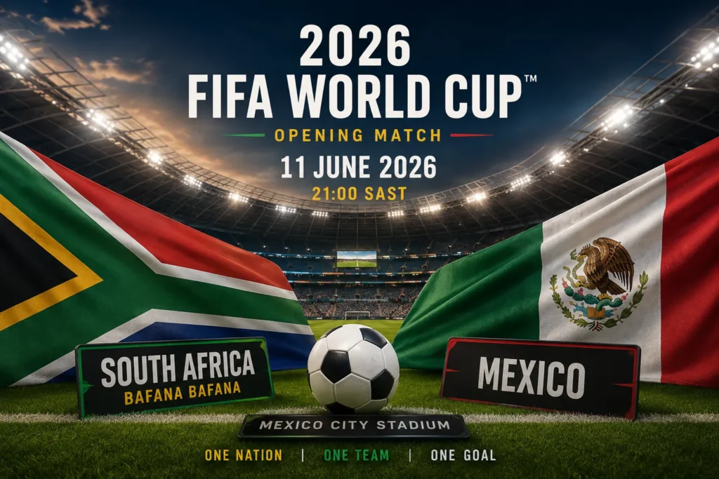 Bafana Bafana players prepare for their 2026 FIFA World Cup opening match against Mexico tomorrow