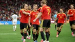 Leandro Trossard celebrates after scoring as Belgium beat New Zealand 5-1 at World Cup 2026 Group G.