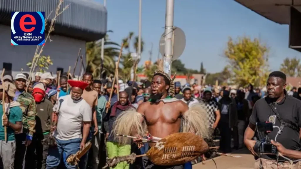 KwaThema residents march demanding deportation of undocumented migrants in South Africa