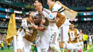 Mexico players celebrate a 3-0 victory over Czech Republic in the FIFA World Cup 2026 group stage