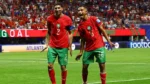 Morocco players celebrate a dramatic 4-2 victory over Haiti to reach the FIFA World Cup knockout stage