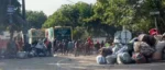 Thousands of Malawian nationals march through Durban during a large protest causing traffic delays